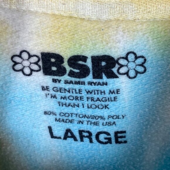 Dolls Kill By Samii Ryan Tie Dye Hoodie Sweatshirt Size Large Daisy Revolve Hood - Picture 5 of 16